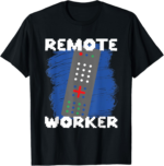 Funny Work From Home Remote Worker Watching TV Fathers Day T-Shirt - Image 2